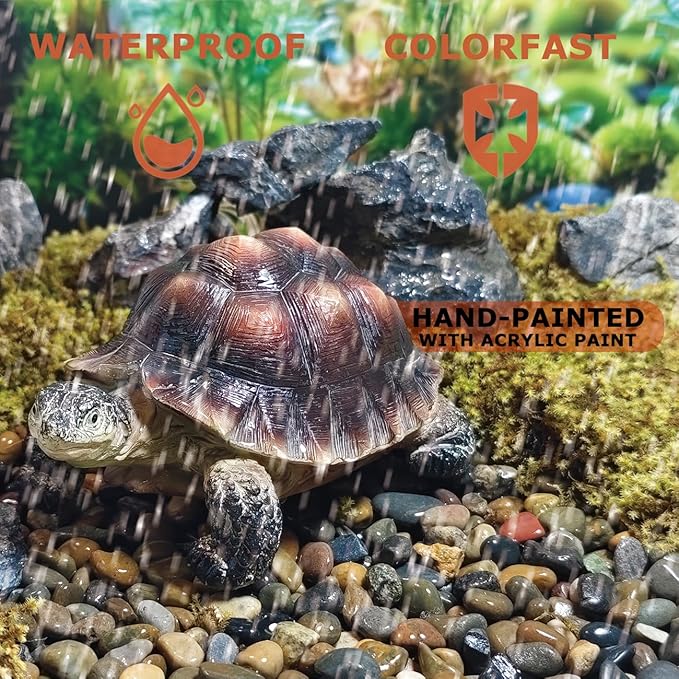 Sunthus Turtle Tortoise Sculptures Garden Statues Yard Art Resin Decorations Outdoor Garden Décor-VerdiqueGarden