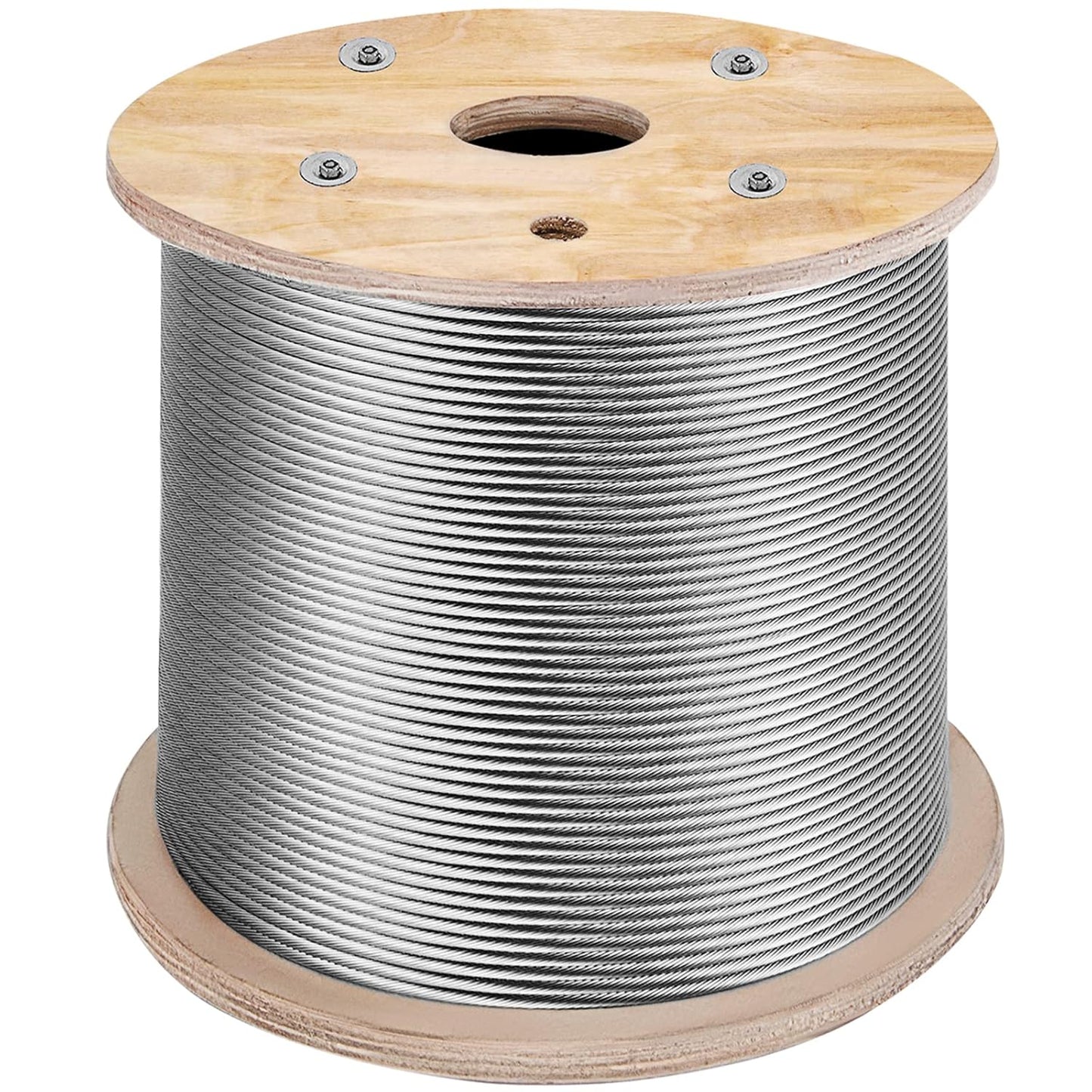 VEVOR 1/8" Stainless Steel Cable 1000FT, T316 1x19 Tighter Core Cable Railing System Wire Rope Aircraft Deck Railing Kit Fence Wire-VerdiqueGarden