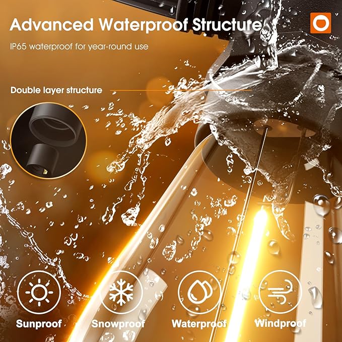 addlon 100FT LED Outdoor String Lights with Edison Shatterproof Bulbs, Heavy-Duty and Weatherproof Strand, Commercial Grade Patio Lights, Decorative for Garden or Patio, Black-VerdiqueGarden