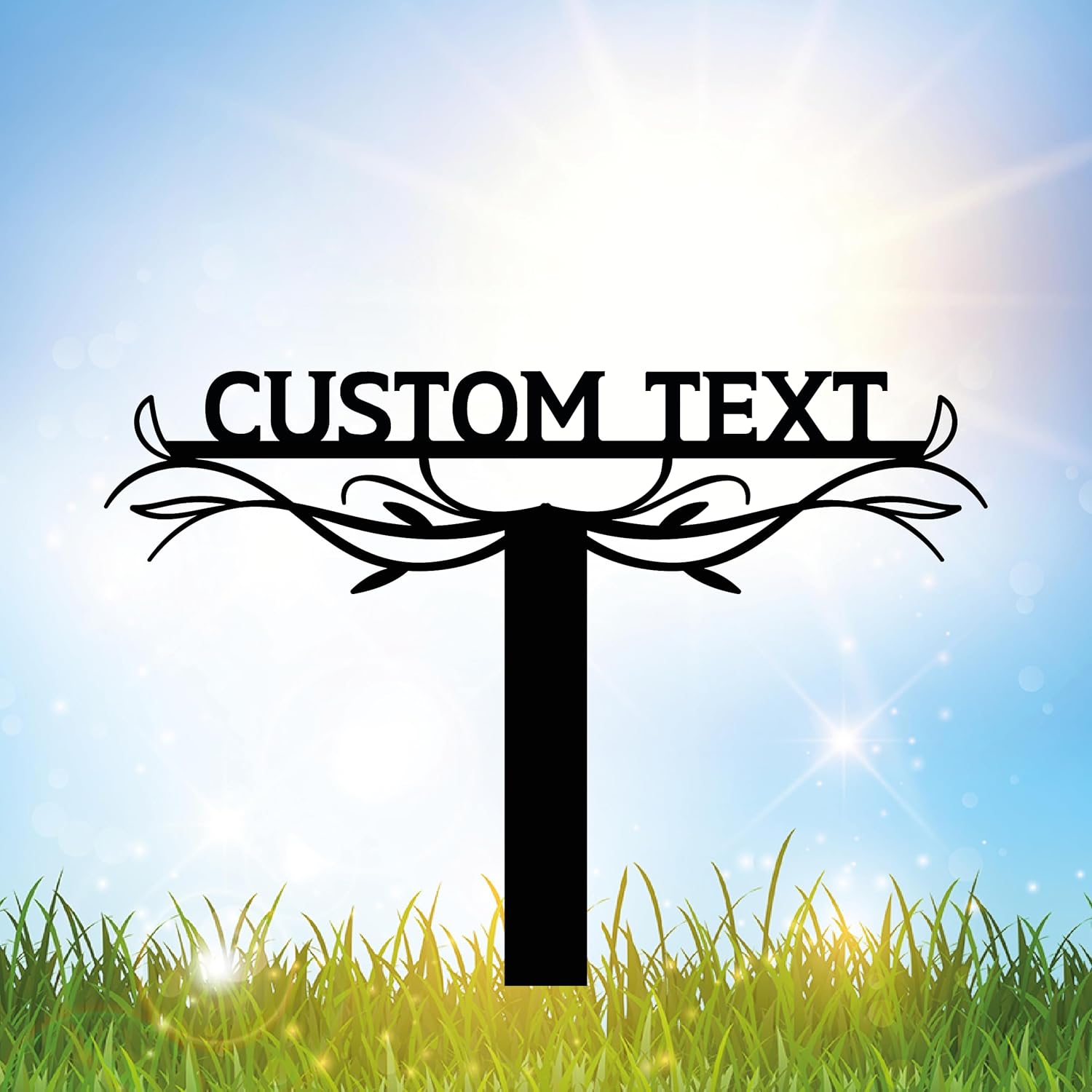 Custom Metal Text Garden Stake, Personalized Garden Sign, Garden Marker, Outdoor Sign, Steel Yard Art, Lawn Garden Art, Garden Sign on Stakes, Personalized Garden Signs for Outside, Housewarming Gift-VerdiqueGarden