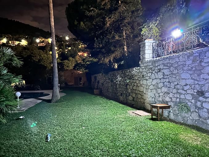 intelamp Solar Outdoor Lights,6000mAh Motion Sensor with Dual Sensors,Waterproof Solar Flood Lights 270°Wide Angle for Outside with 3 Modes-VerdiqueGarden