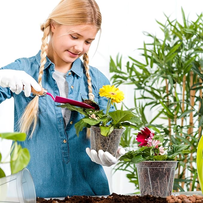 3.9-9.4 Inch Big Size Clear Nursery Pots with Drainage, 6 Sizes 30 Packs Nursery Garden Pots with 30 Plant Labels for Seedling Plants, Nursery Pots Variety for Indoor Outdoor Seed Starter Flower Pots-VerdiqueGarden