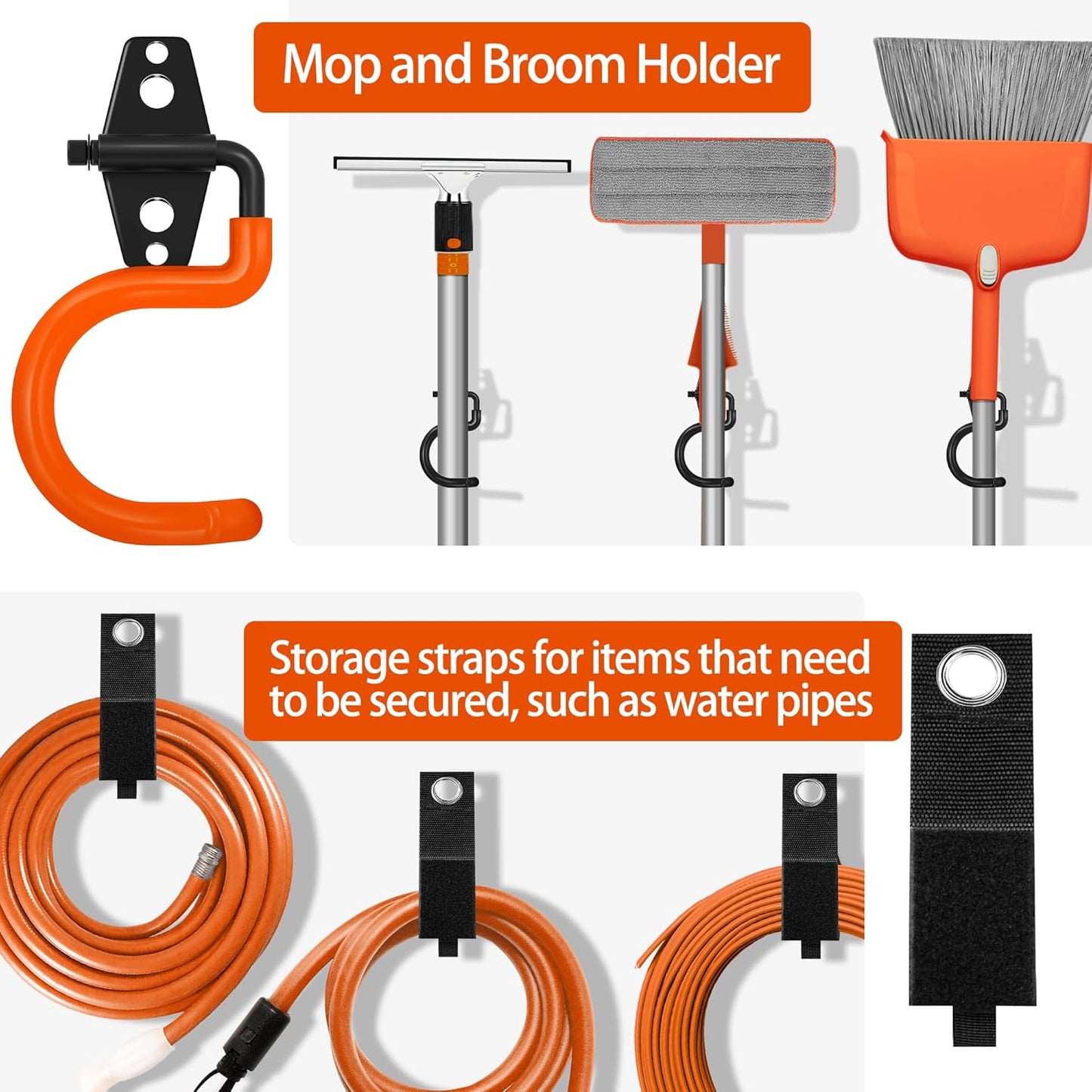 18 Pack Garage Hooks Heavy Duty - Anti-Slip Coating， Garage Storage Hooks for Hanging Bike，Ladder，Garden Tools，Hose-VerdiqueGarden