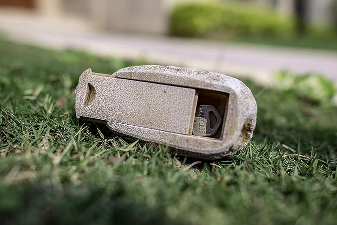Hide a Key Fake Rock,Looks and Feels Like a Real Rock Spare Key Safe or other Small Objects for Outdoor Garden or Yard-VerdiqueGarden