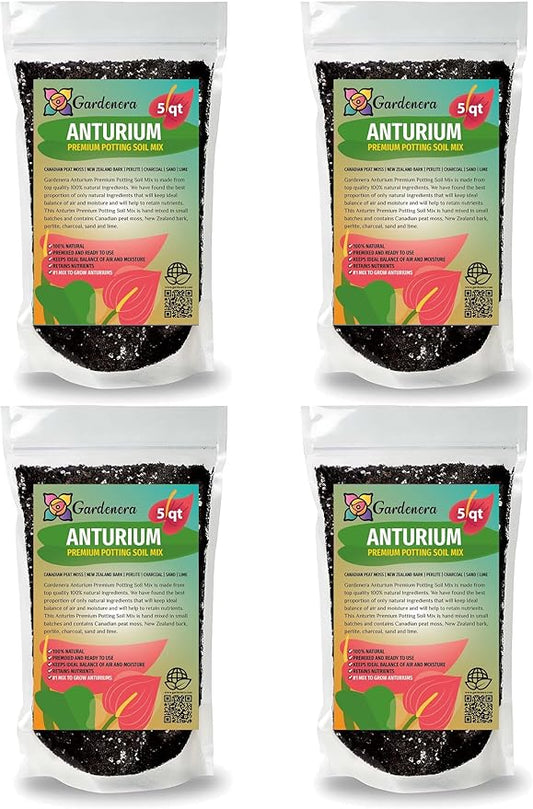 Organic Anthurium Soil Blend - Promote Strong Root Development and Beautiful Flowers - 20 QUARTS-VerdiqueGarden