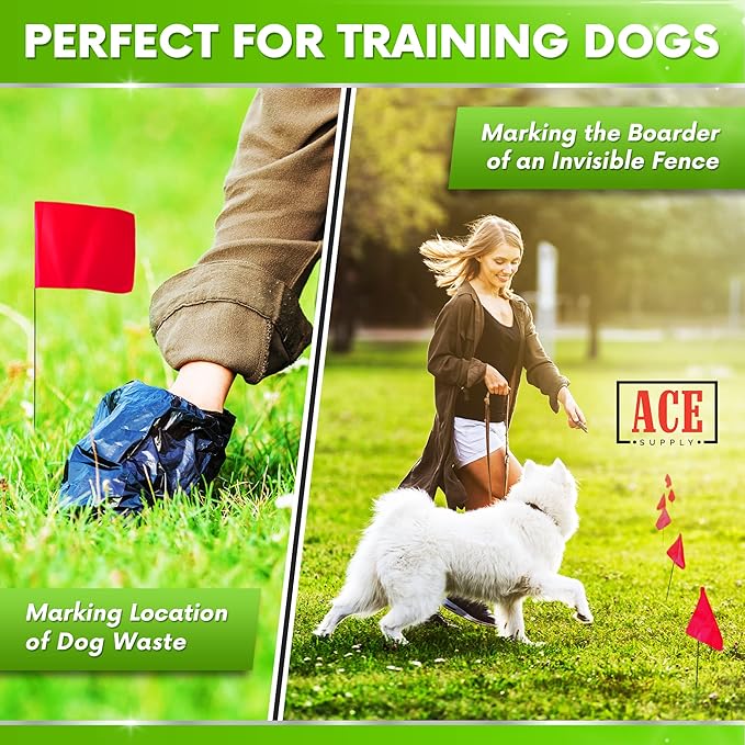 Red Marking Flags 1000 Pack - 4x5x15 Inch Red Flags for Yard - Markers For Lawn, Irrigation, Landscaping, Survey & Sprinkler Head Marking-VerdiqueGarden