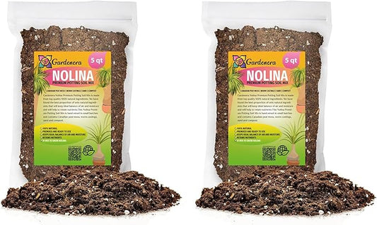 Nolina Plant Potting Soil - All-Natural Blend for Thriving Nolina Plants - Boosts Root Health and Distinctive Form - 10 Quart-VerdiqueGarden