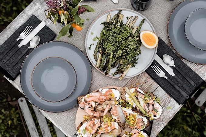 Barebones Flatware Silverware Set - Formal Polished Camping Utensils - Stainless Steel Cutlery Set of 6 - Camping Utensil Set with Forks, Knives, and Spoons (Silver)-VerdiqueGarden