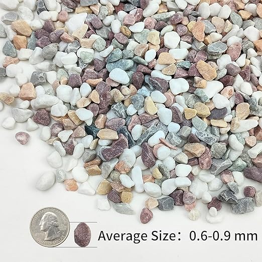 10lbs Mixed Color Pebbles for Landscaping, 3/8inch Small Rocks for Succulent Cactus Planters, Natural Polished Pebbles, River Rocks for Plants, Vases, Garden-VerdiqueGarden