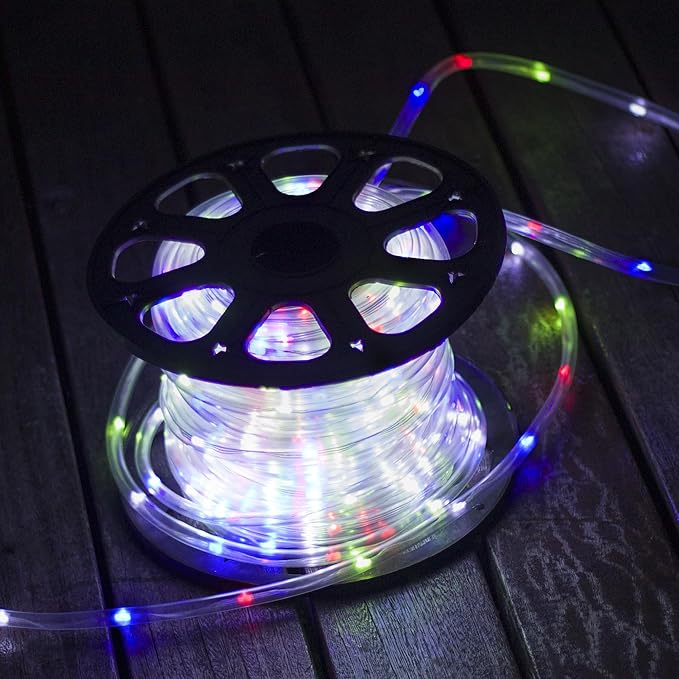 LED Rope Lights for Outside 50Ft Waterproof Led Rope Lighting 214 LEDs 110V 8 Modes Remote Control Timer Led Strip Light for Indoor Outdoor Party Holiday Garden Decoration (Multicolor)-VerdiqueGarden