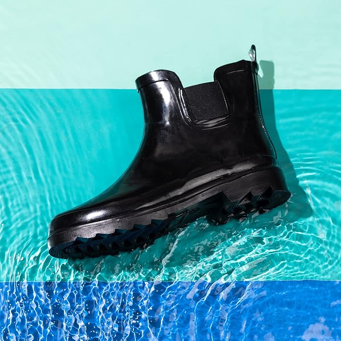 NORTY - Womens Ankle Rain Boots - Ladies Waterproof Winter Spring Garden Boot runs ½ size large-VerdiqueGarden