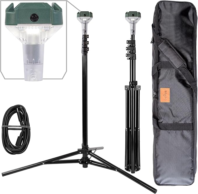 Devos Outdoor | LightRanger 800 Lumen Rechargeable Telescoping LED Lantern | 30 Hour Run Time | Illuminates a 40 Foot Diameter Area | 2 Pack with Padded Case-VerdiqueGarden