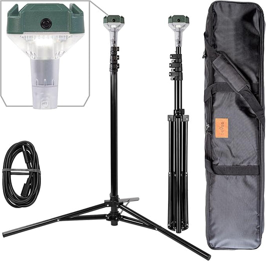 Devos Outdoor | LightRanger 800 Lumen Rechargeable Telescoping LED Lantern | 30 Hour Run Time | Illuminates a 40 Foot Diameter Area | 2 Pack with Padded Case-VerdiqueGarden