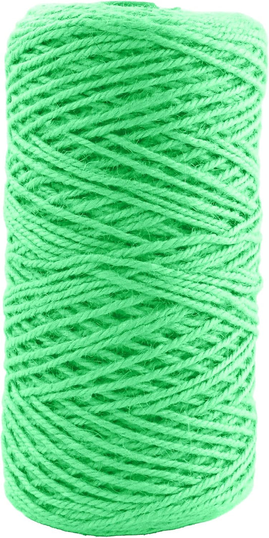 3mm x 500 Feet Light Green Jute Rope, Twine for Gardening Tomato Climbing Plant Tie Floristry Crafts Gift Wrapping Packing Decor-VerdiqueGarden