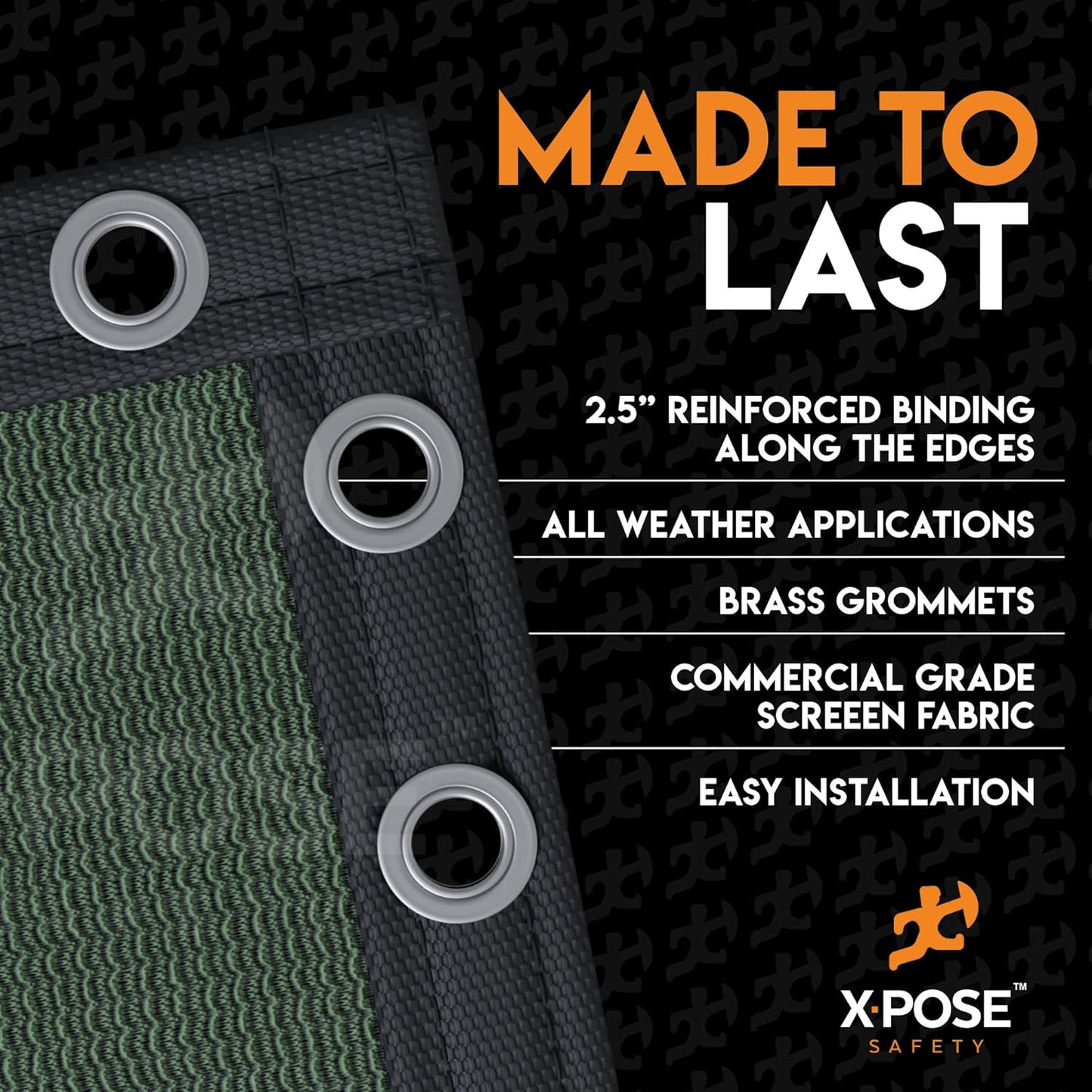 Xpose Safety Privacy Fence Screen 4’ x 50’ – Heavy Duty Green Mesh with 90% Visibility Block, UV Protection – for Garden, Yard, Nursery, Kennel, Dog Run, Greenhouse-VerdiqueGarden