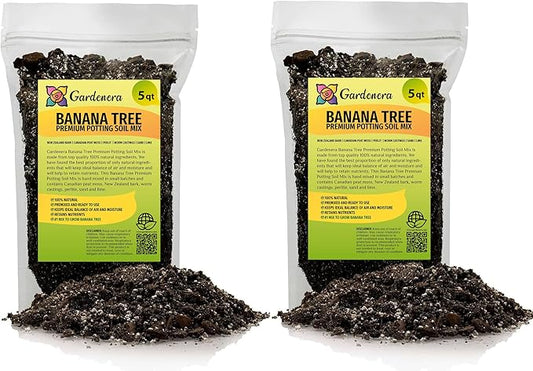Banana Tree Potting Soil - All-Natural Blend for Thriving Banana Trees - Promotes Deep Root Penetration and Optimal Nutrient Uptake (10 Quart)-VerdiqueGarden