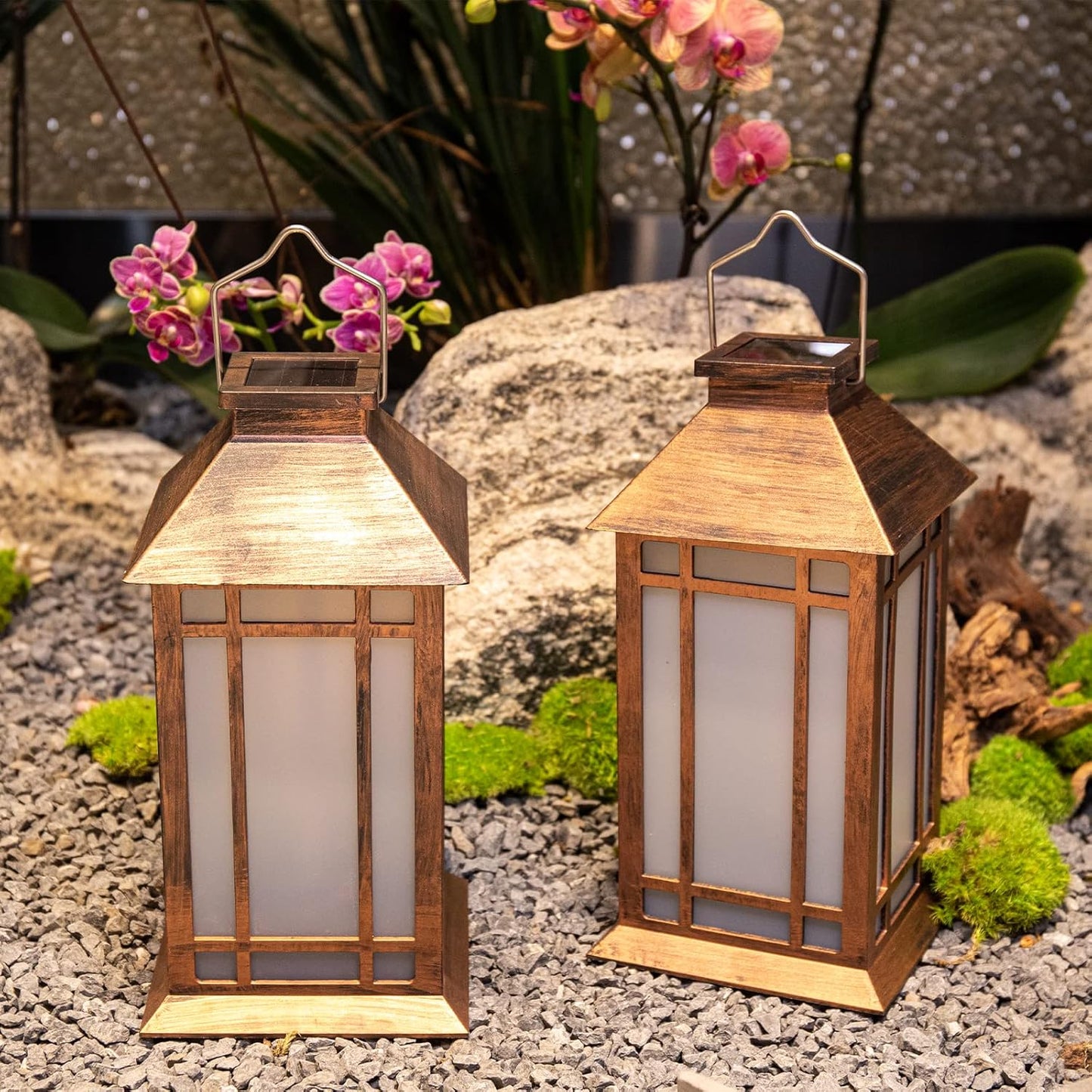 Afirst Solar Lantern Outdoor, Hanging Lights Decorative Outdoor Lighting Waterproof Umbrella Lights for Patio Garden, Table,Party Decor, 2 Pack-VerdiqueGarden