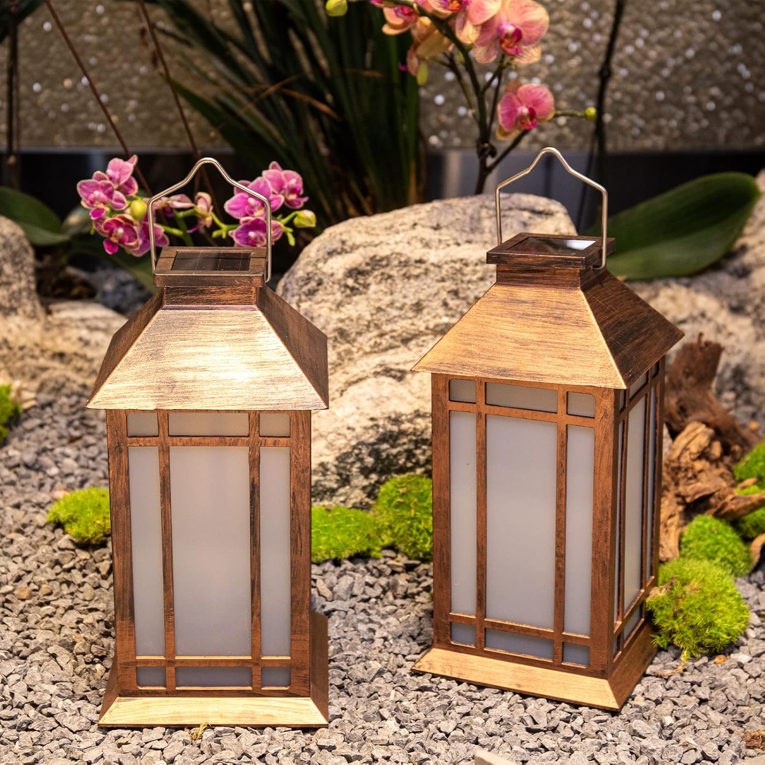 Afirst Solar Lantern Outdoor, Hanging Lights Decorative Outdoor Lighting Waterproof Umbrella Lights for Patio Garden, Table,Party Decor, 2 Pack-VerdiqueGarden