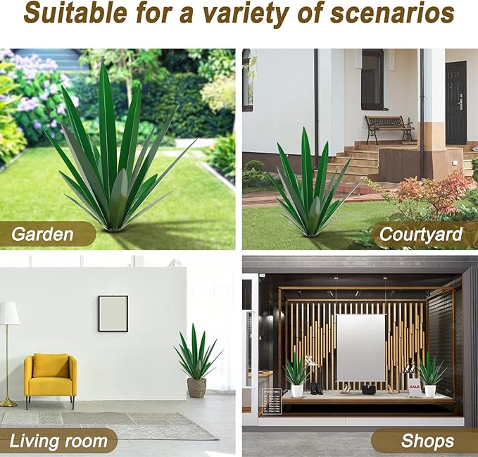 Homight Metal Tequila Country Sculpture DIY Tequila Plant Home Decor Country Tequila Garden Ornament Indooutdoor Statuette Patio Lawn Patio Stake Decoration Gift to The Garden…-VerdiqueGarden