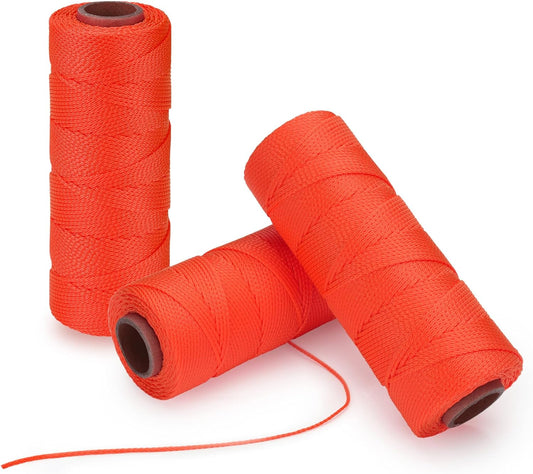 Goldblatt Mason Line, 3 Roll 500 Feet #18 Braided Nylon String, Perfect for Gardening or Masonry Tools-VerdiqueGarden