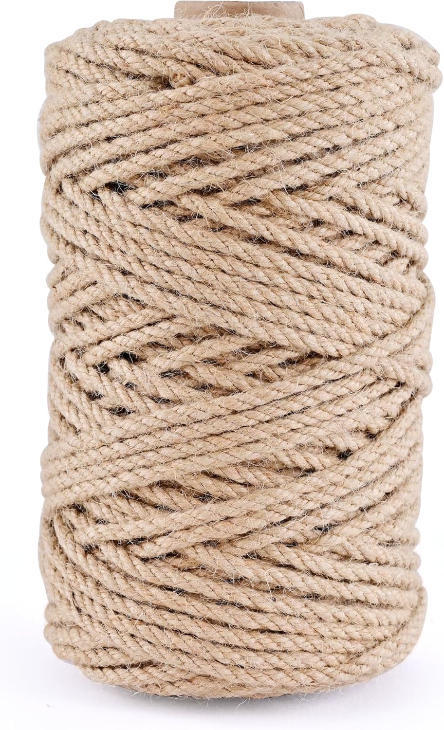 Natural Jute Twine 328ft 4mm,3Ply Twisted Thick Twine Rope Strong Jute String Roll for Crafts Gift Wrapping Gardening Home Decor Bundling Cat Scratching Post-VerdiqueGarden