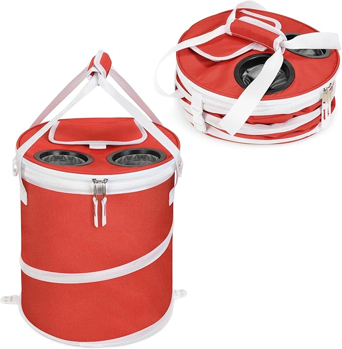 Tirrinia Large Pop-Up Golf Cooler Bag- Insulated Collapsible Cooler with Flat Drink Table for Golf Cart, Lightweight and Portable Ice Beach Cooler for Travel, Fishing, Picnics, Hiking, Camping-VerdiqueGarden