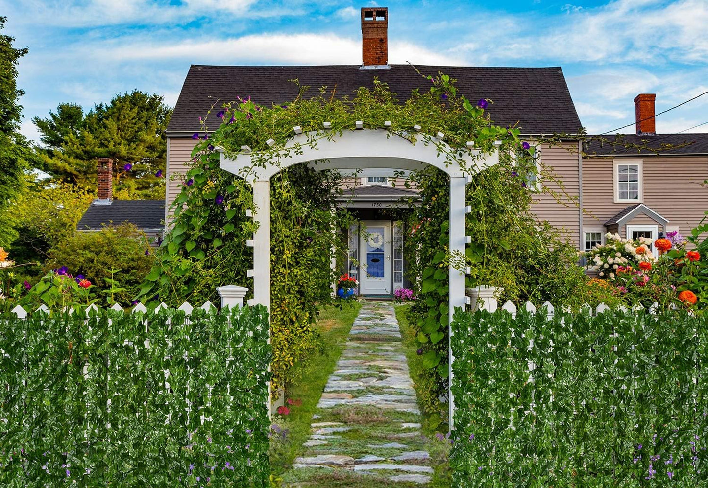 DearHouse 118x39.4in Artificial Ivy Privacy Fence Wall Screen, Artificial Hedges Fence and Faux Ivy Vine Leaf Decoration for Outdoor Garden Decor-VerdiqueGarden