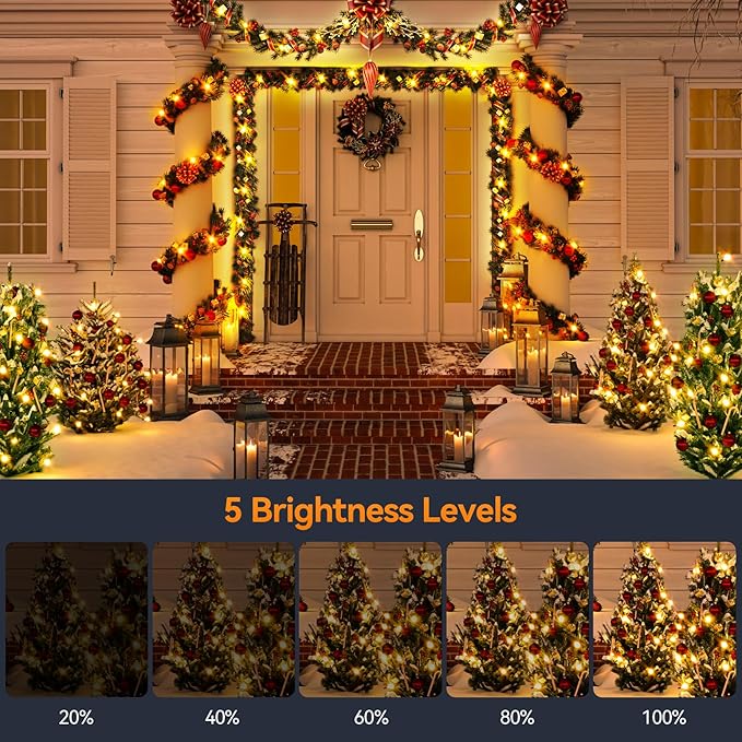 HOUHUI Fairy Lights Plug in,50Ft Warm to Cool White Indoor Outdoor String Light with Remote,8 Modes 2700K-6500K Dimmable White Fairy Twinkle Lights IP67 Waterproof for Christmas Bedroom Party Decor-VerdiqueGarden