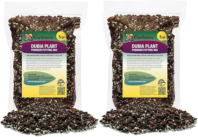 Premium Monstera Dubia Potting Mix - Hand-Crafted with The Finest Ingredients - 10 Quart (2 Bags of 5 Quart)-VerdiqueGarden