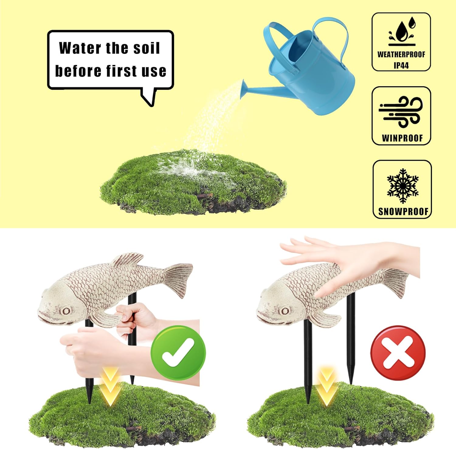 10.8" 2Pcs Koi Fish Garden Statues, Yard Pond Decor for Outdoor Ponds, Large Statues Ornaments, Real Koi Sculpture Art, Fish Sculpture Garden for Outdoors-VerdiqueGarden