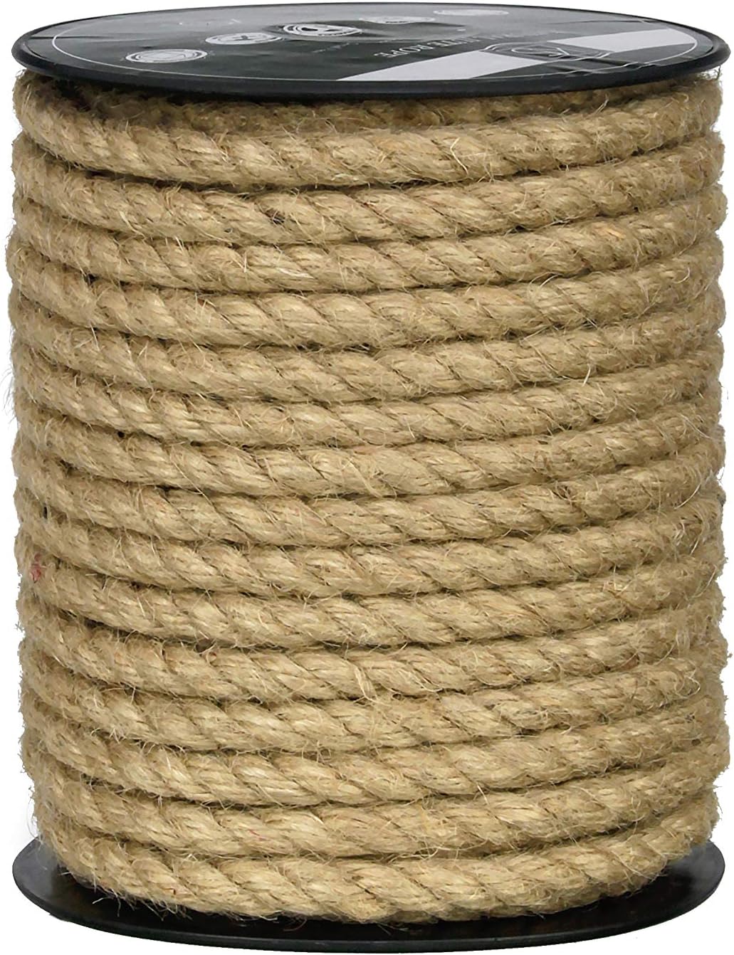 Premium Quality Natural Jute Rope 12 MM (1/2" 100 ft) Petroleum Smell Free, Natural, Biodegradable, Hemp Rope, Great for Crafting, Decoration, Camping, PET Friendly-VerdiqueGarden