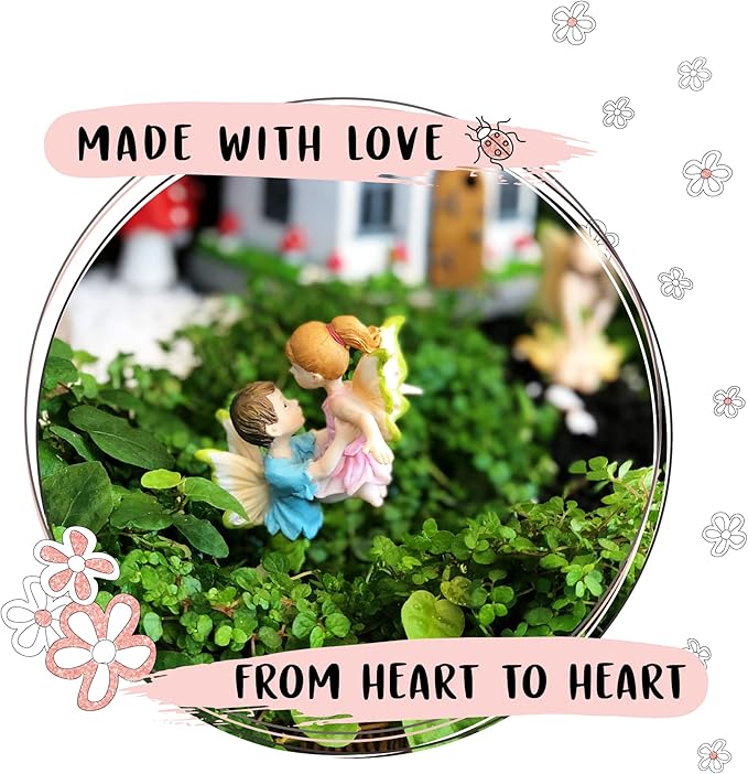 WILD PIXY Miniature Fairy Figurine - Fairy Garden Fairies with an Inspiration Theme, Includes A Fairy Poem and Gift Box, Gorgeous Miniature Garden Decoration for Indoor or Outdoor Fairy Gardens-VerdiqueGarden