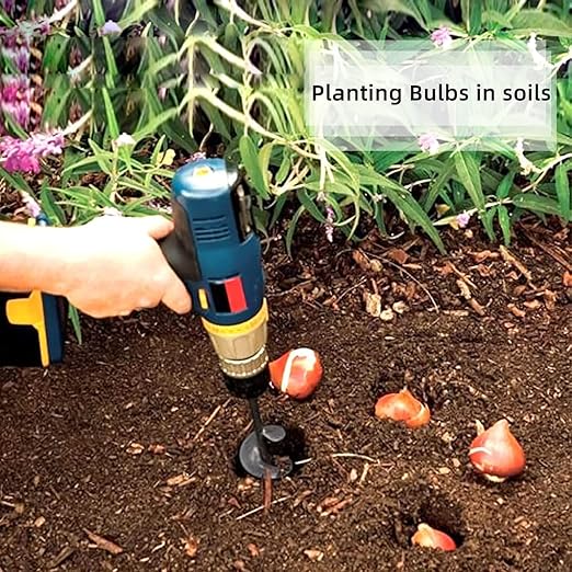 Garden Auger Drill Bit for Planting Set-1.6x16‘’ & 3.54x15.7'',Ground Earth Spiral Drill Bit for 3/8" Hex Drive Drill, Yard Auger Drill for Bulbs Planting, Hole Digger Flowers,Umbrella Holes-VerdiqueGarden