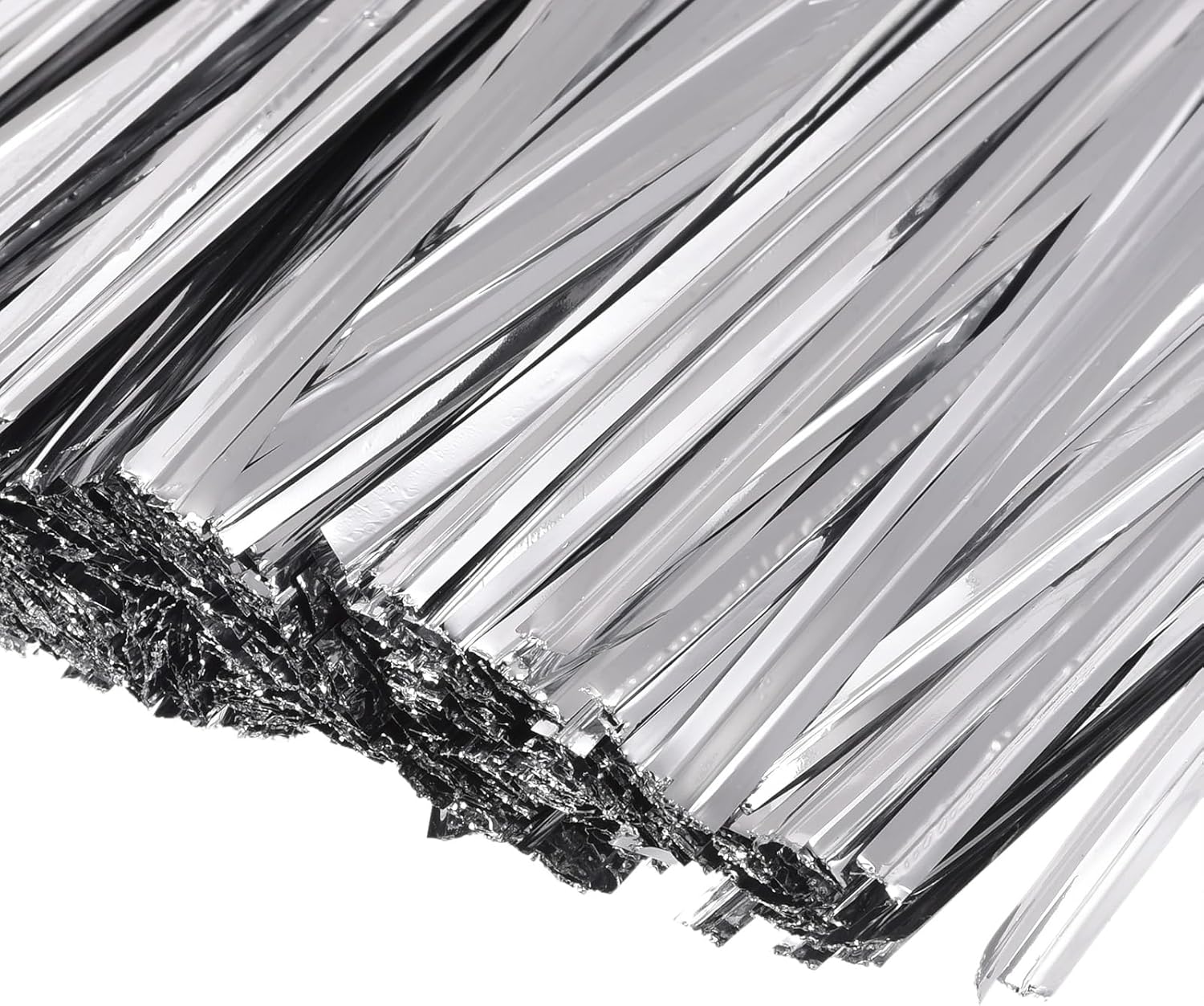 MECCANIXITY Foil Twist Ties 6" 15cm Metallic Plastic Closure Tie for Tying Bread, Candy, Cookies, Gift Bags Arts Crafts Ties Silver Tone Pack of 750-VerdiqueGarden