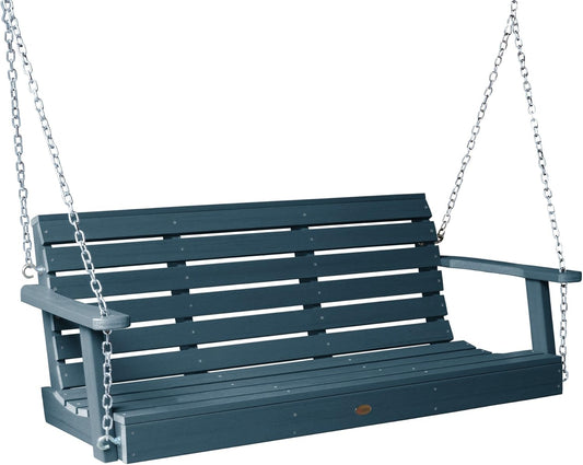 highwood Weatherly Porch Swing, 4 Feet, Nantucket Blue-VerdiqueGarden