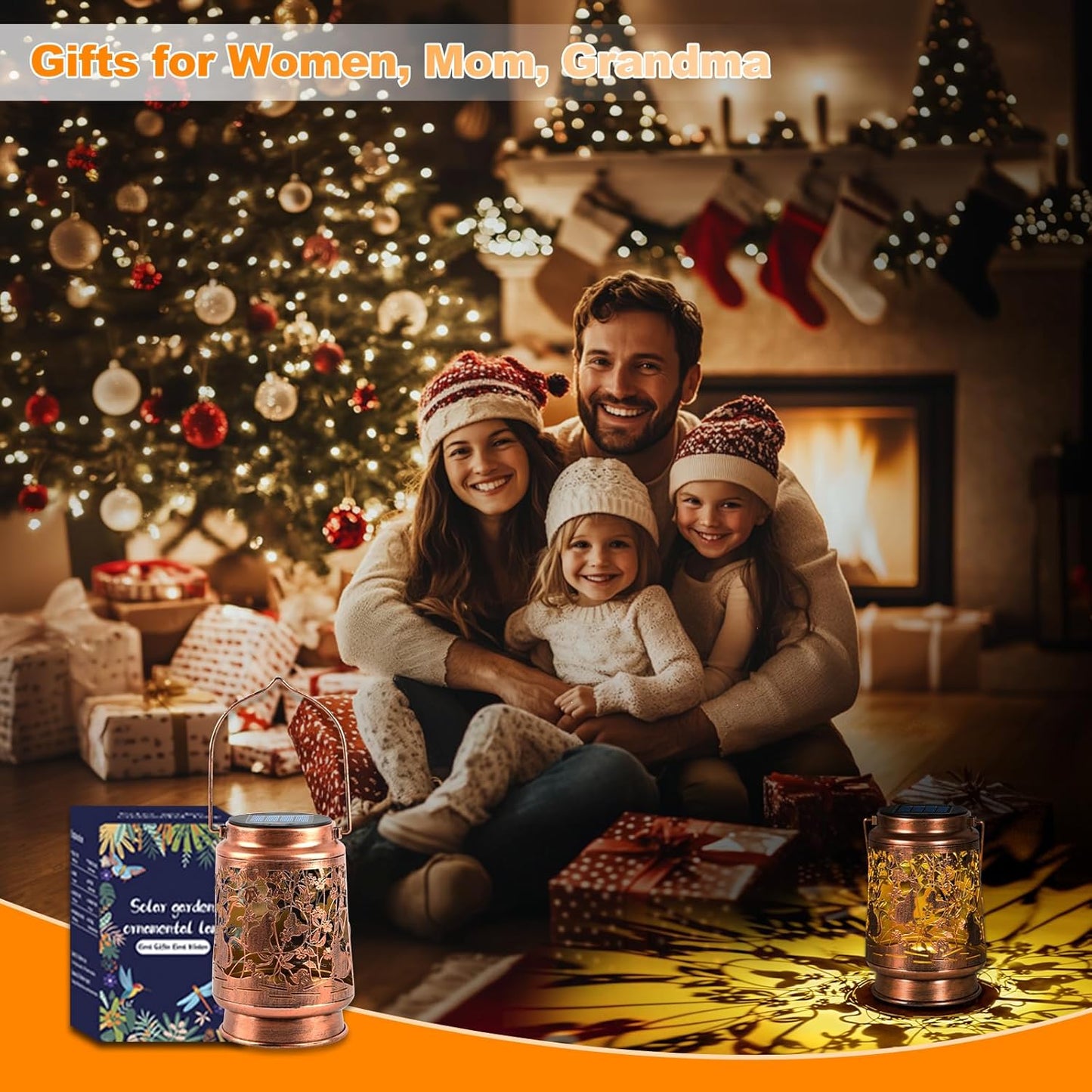 Solar Lanterns Outdoor Waterproof, Cat Garden Decor for Yard Porch Lawn Patio Pathway, Hanging Solar Lights Birthday Gifts for Women Mom Grandma Sister Friend-VerdiqueGarden