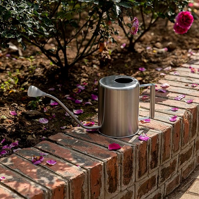 L&H Unico Watering Cans 62oz Plant Misters Steel Sprinkling Cans with 2Pcs Removable Spray Spout for Flowers-VerdiqueGarden