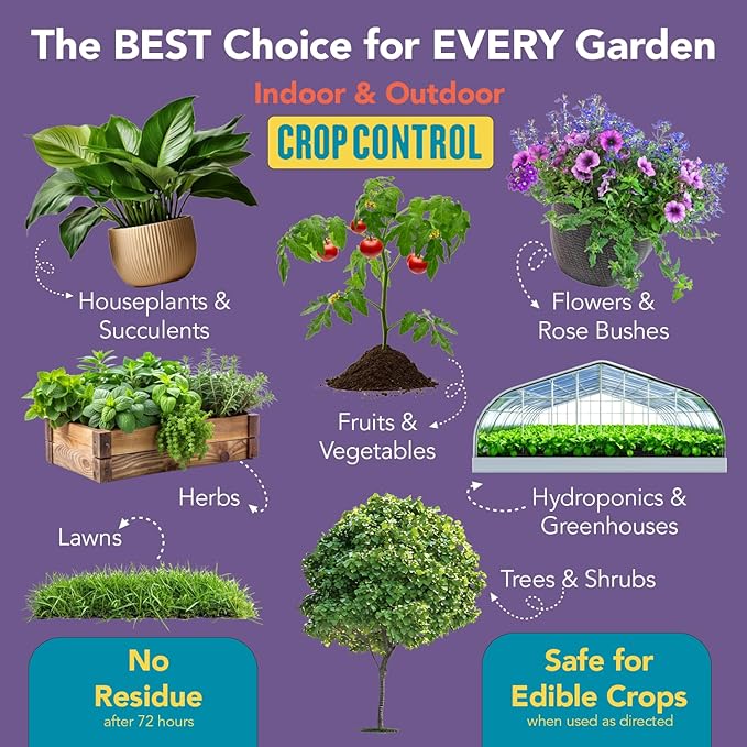 Trifecta Crop Control Super Concentrate All-in-One Natural Pesticide, Fungicide, Miticide, Insecticide, Help Defeat Spider Mites, Powdery Mildew, Botrytis, Mold, and More on Plants 16 OZ-VerdiqueGarden