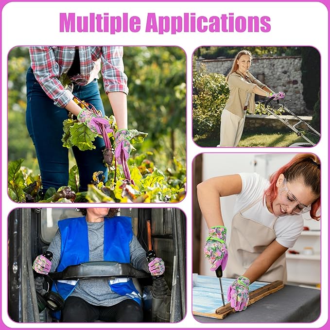 HANDLANDY Women Safety Work Gloves Utility Touch Screen Working Grip Glove for Yardwork Gardening Breathable Mechanic Gloves-VerdiqueGarden