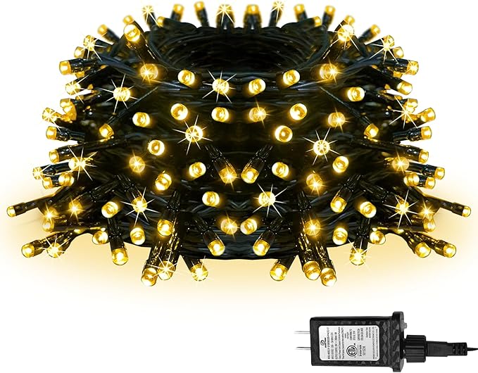 100 LED Christmas String Lights, 39FT Indoor Christmas Lights Plug-in with 8 Modes & Timer & Memory Function, Waterproof Christmas Lights Outdoor for Holiday Party Christmas Tree Decor-VerdiqueGarden