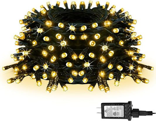 100 LED Christmas String Lights, 39FT Indoor Christmas Lights Plug-in with 8 Modes & Timer & Memory Function, Waterproof Christmas Lights Outdoor for Holiday Party Christmas Tree Decor-VerdiqueGarden
