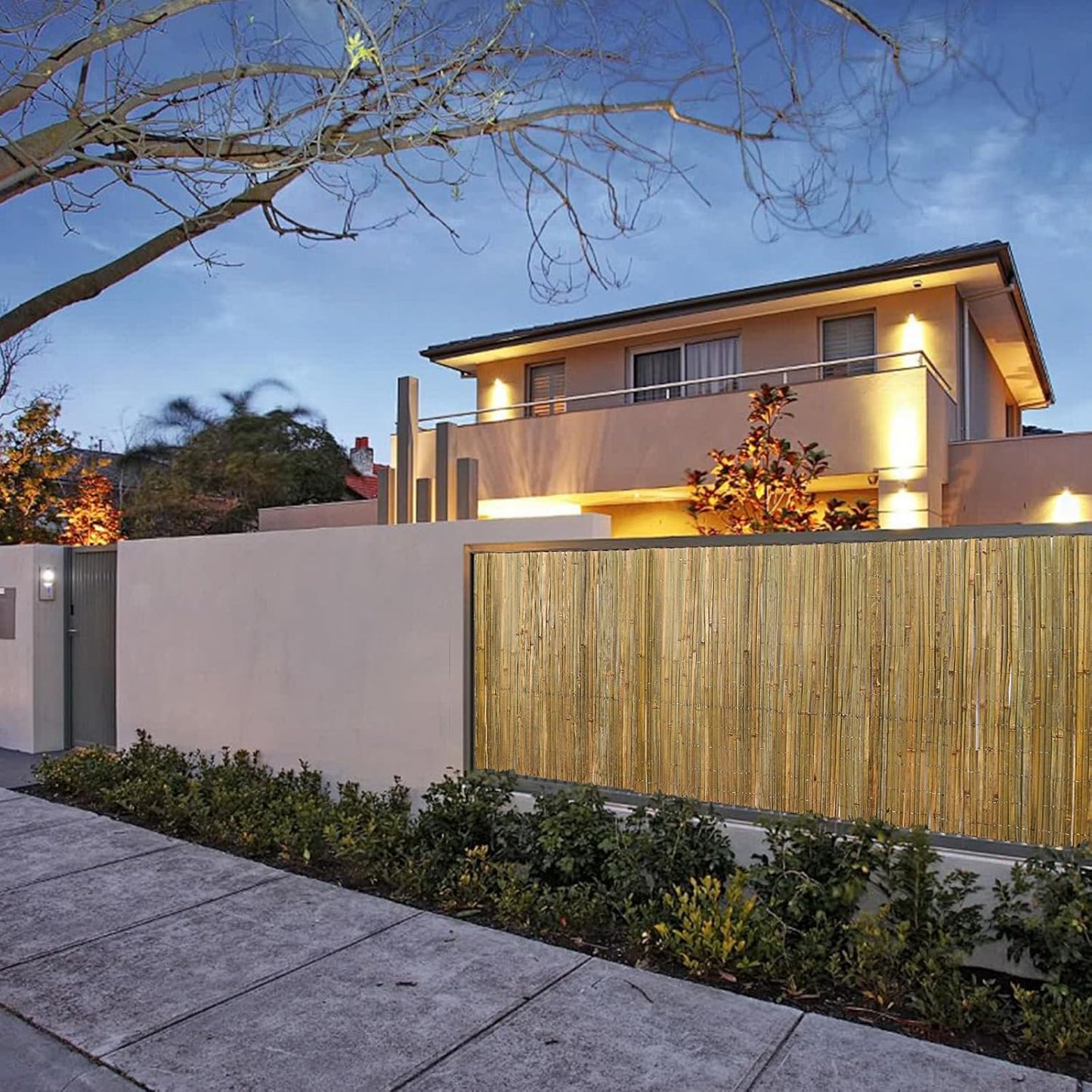 Natural Bamboo Slat Screening,4FT x 13FT Bamboo Fence Panel for Garden Privacy Fence Screen for Indoor or Outdoor(1.2m*4m Approx)-VerdiqueGarden