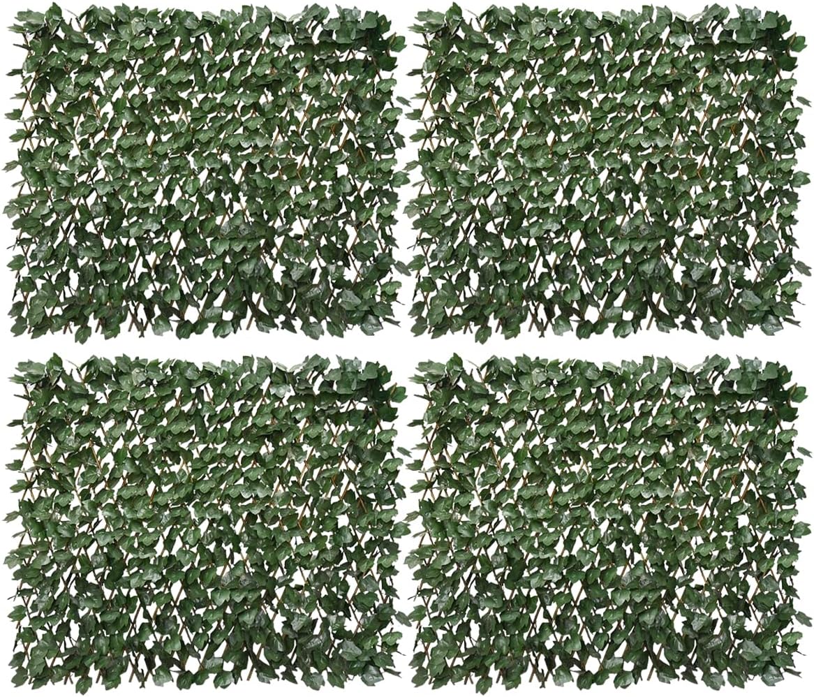 Expandable Fence Privacy Screen for Balcony Patio Outdoor,Decorative Faux Ivy Fencing Panel,Artificial Hedges (Single Sided Leaves)……-VerdiqueGarden
