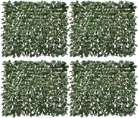 Expandable Fence Privacy Screen for Balcony Patio Outdoor,Decorative Faux Ivy Fencing Panel,Artificial Hedges (Single Sided Leaves)……-VerdiqueGarden