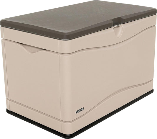 Lifetime 60103 Deck Storage Box, 80 Gallon, Desert Sand/Brown-VerdiqueGarden