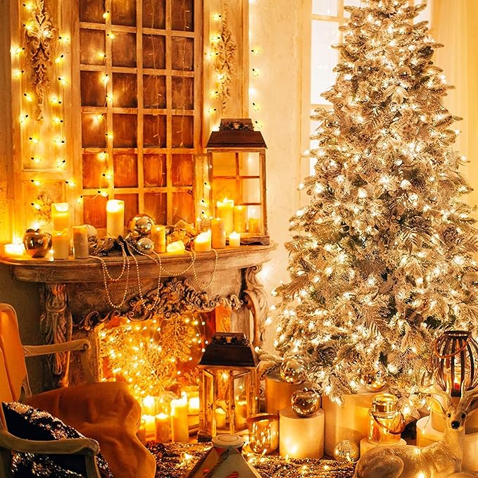 GLUROO String Lights for Outside 120FT, 60+4 Pcs Vintage Bulbs LED Outdoor Edison String Lights Waterproof, Shatterproof Connectable Patio Lights Outdoor, Dimmable Hanging Lights for Backyard, Bistro-VerdiqueGarden