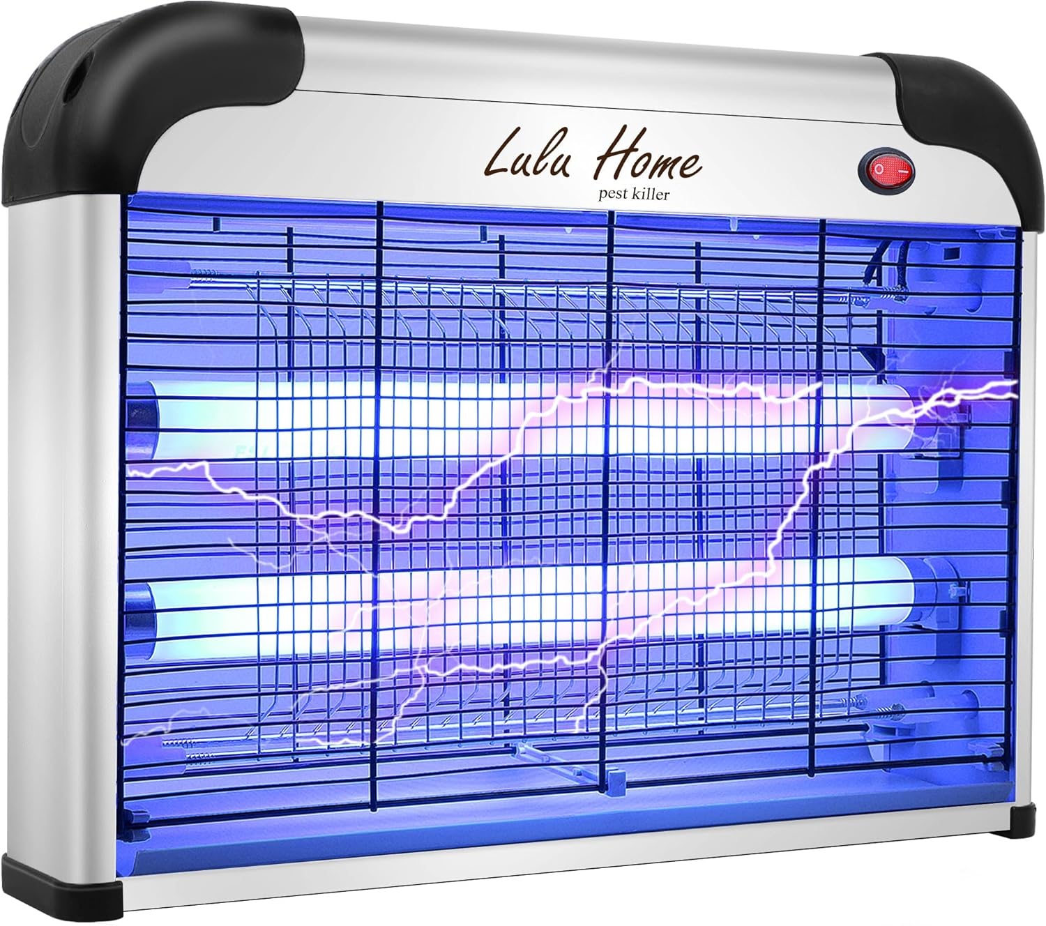 Lulu Home Electric Bug Zapper, Aluminium Indoor Insect Killer for Mosquito, Bug, Fly with Powerful 2800V Grid 20W Bulbs-VerdiqueGarden