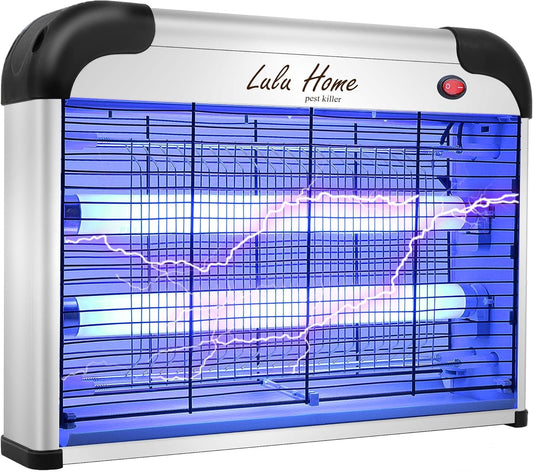 Lulu Home Electric Bug Zapper, Aluminium Indoor Insect Killer for Mosquito, Bug, Fly with Powerful 2800V Grid 20W Bulbs-VerdiqueGarden