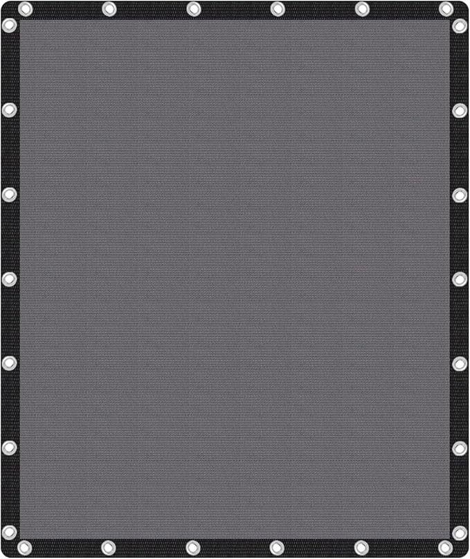 VICLLAX Shade Fabric Sun Shade Cloth Privacy Screen with Grommets for Patio Garden Pergola Cover Canopy 10x12 FT, Grey-VerdiqueGarden