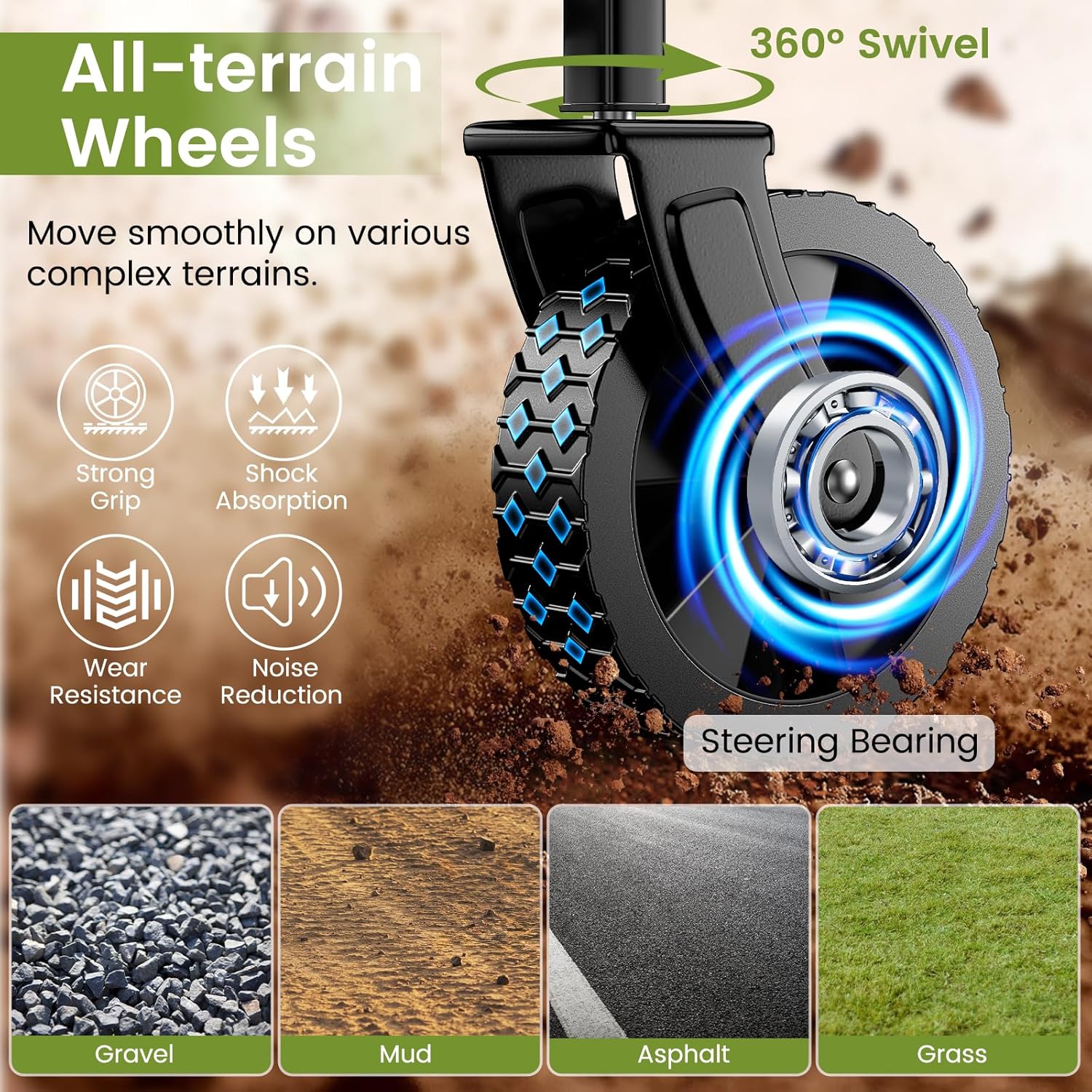 Collapsible Wagon with Wheels, 220 lbs Wagons Carts Foldable Wagon Cart with Flexible Handle, Lightweight Portable Folding Utility Grocery Shopping Cart for Grocery Sports Garden Camping-VerdiqueGarden